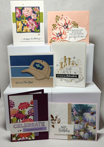 6 Count Handmade Cards- Birthday