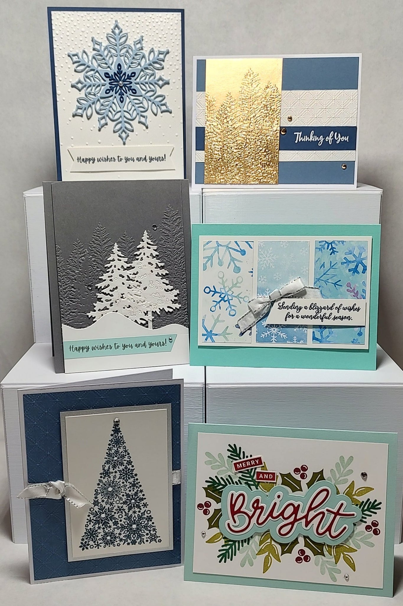 6 Count Handmade Cards- Christmas/Winter