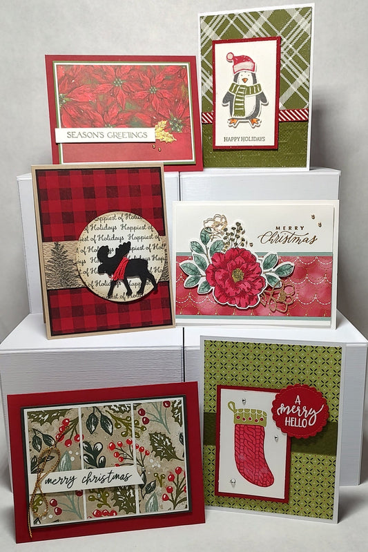 6 Count Handmade Cards- Christmas/Winter