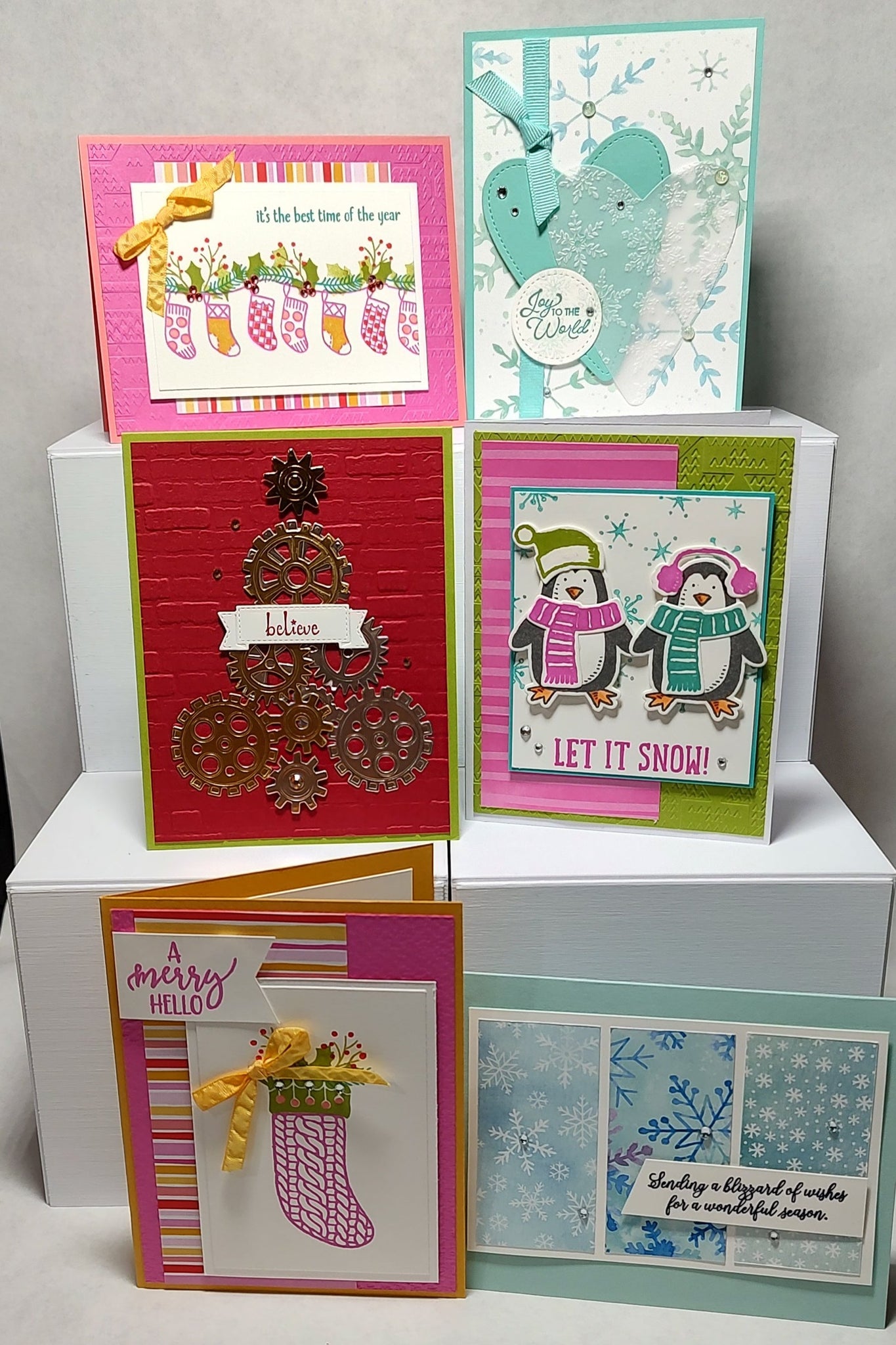 6 Count Handmade Cards- Christmas/Winter