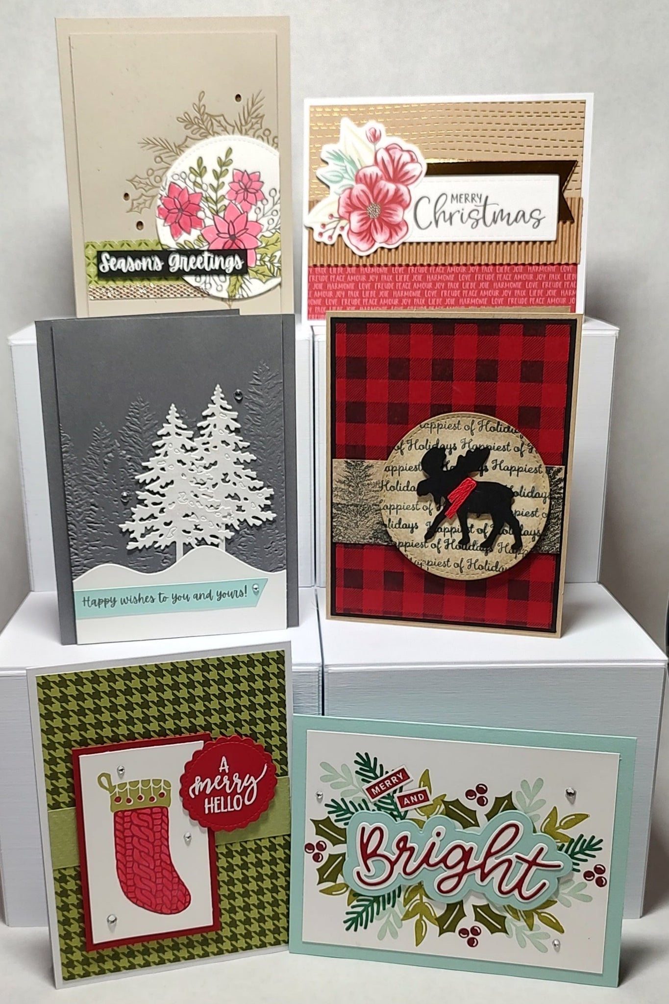 6 Count Handmade Cards- Christmas/Winter