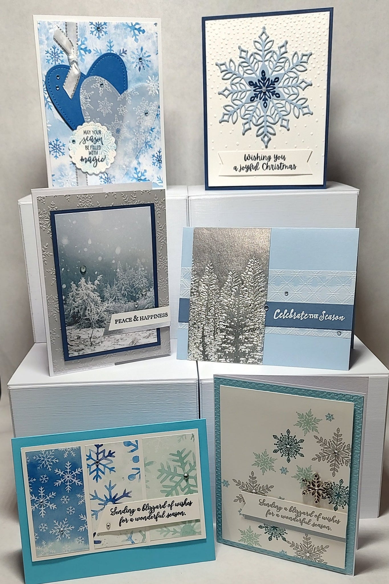 6 Count Handmade Cards- Christmas/Winter