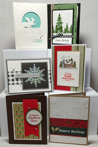 6 Count Handmade Cards- Christmas/Winter