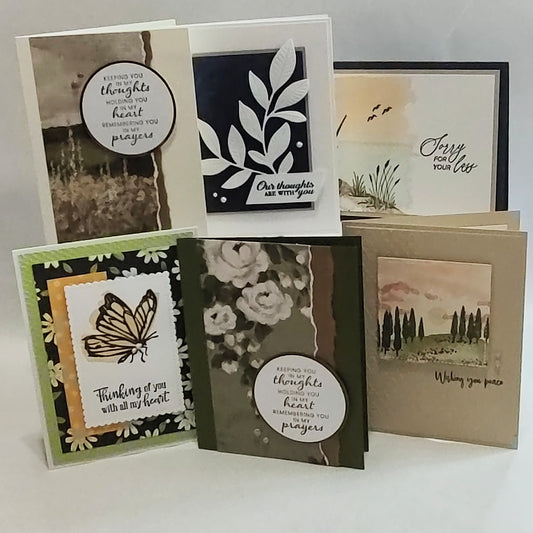 6 Count Handmade Cards- Sympathy