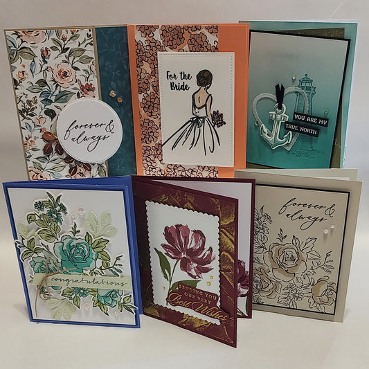 6 Count Handmade Cards- Wedding