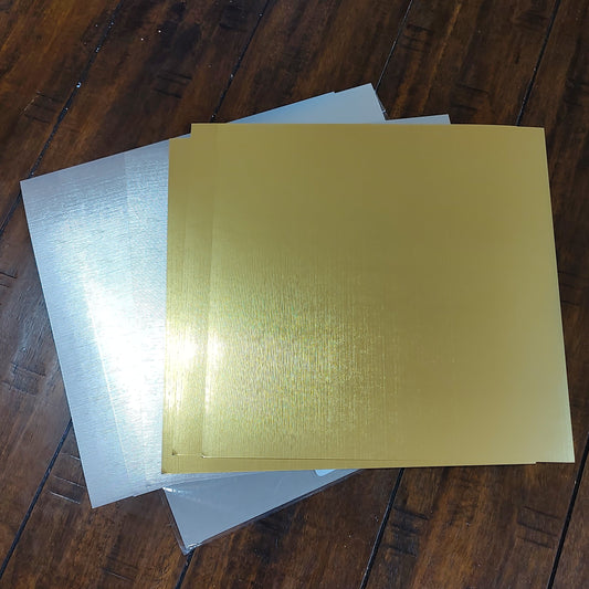 Brushed Silver and Gold Foil
