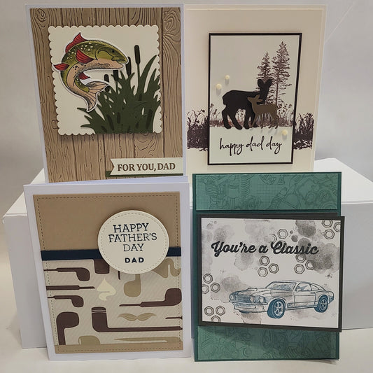 4 Count Handmade Cards- Father's Day