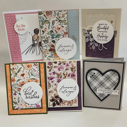 6 Count Handmade Cards- Wedding