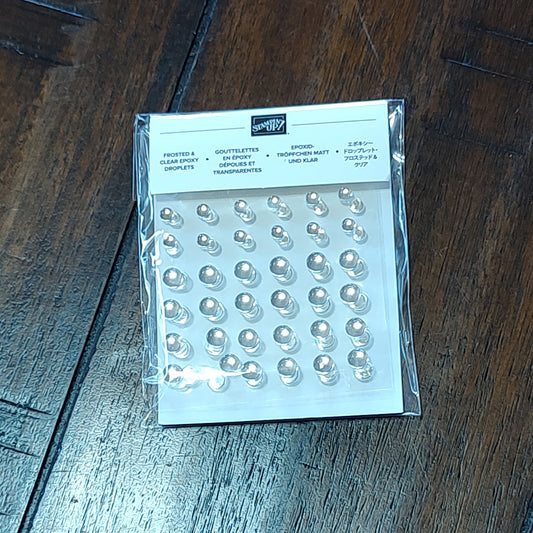 Embellishment - Frosted & Clear Epoxy Droplets