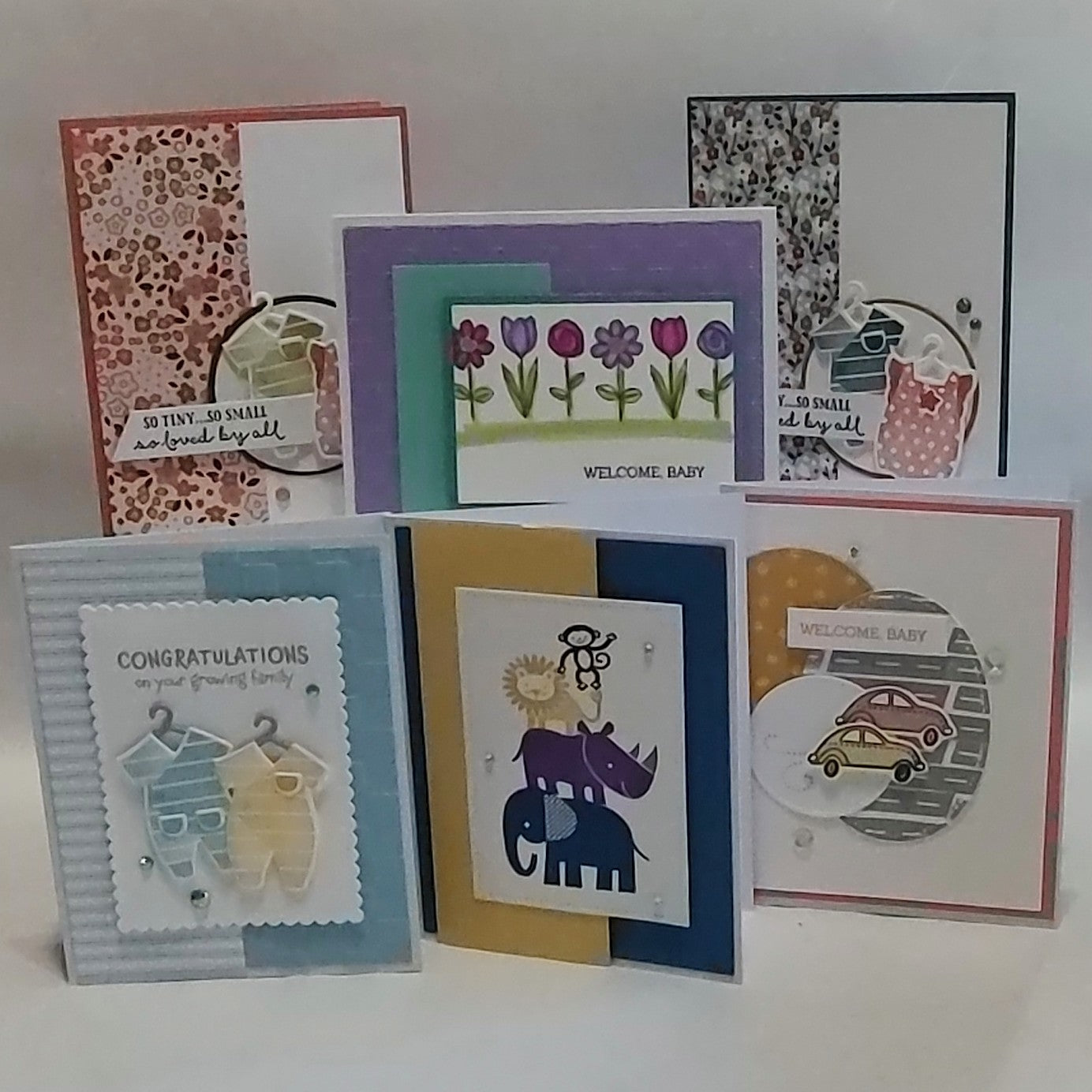 6 Count Handmade Cards- Baby