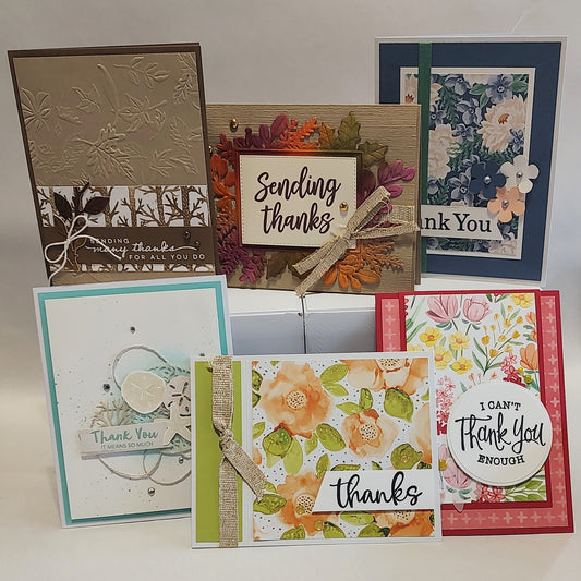 6 Count Handmade Cards- Thank You